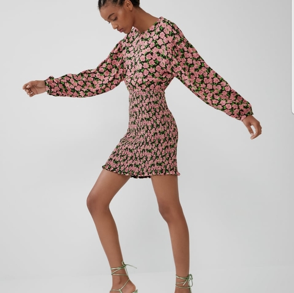 ZARA /Elastic Print Dress